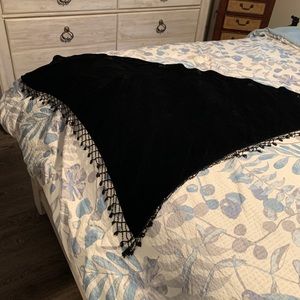 Elegant Beaded velvet shawl